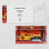 Die Werkzeuge des Feuerwehren Visitenkarte (Vorne/Hinten)