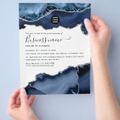 Die Wertvolle Stone Grand Opening von Navy und Sil Flyer (Hand)