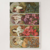 Die Wertvollen Steine 1900 von Mucha - Jugendstil Puzzle (Vertikal)