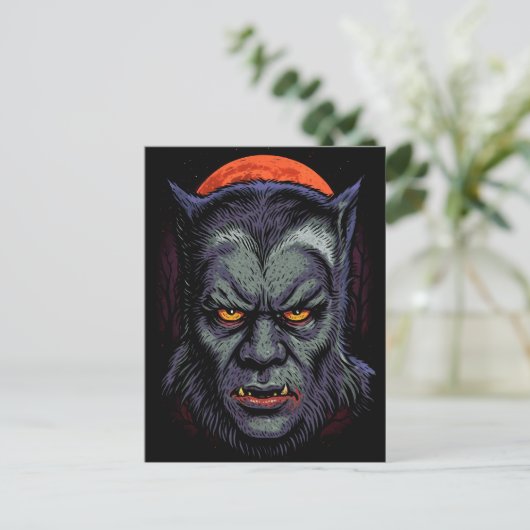 Die Werwolf-Fluch-Postkarte Postkarte (Stehend Vorderseite)