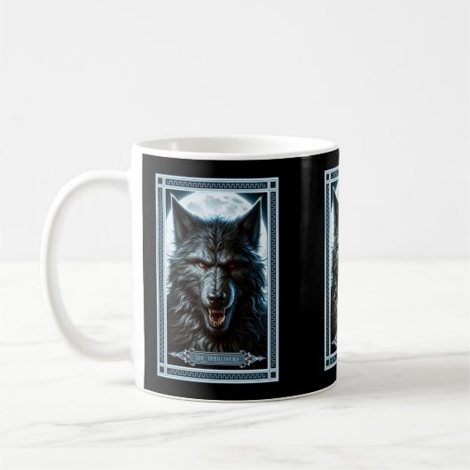 Die Werwolf-Tarot-Karte Kaffeetasse (Links)