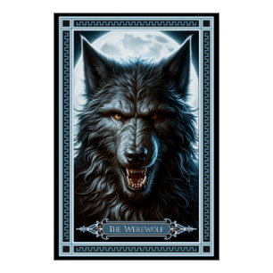Die Werwolf-Tarot-Karte Poster