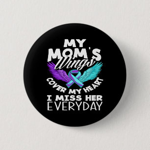 Die Wesen meiner Mama decken mein Herz-Selbstmordb Button