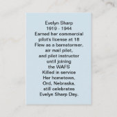 Die WESPE Evelyn-Scharf-Trading Card Visitenkarte (Rückseite)