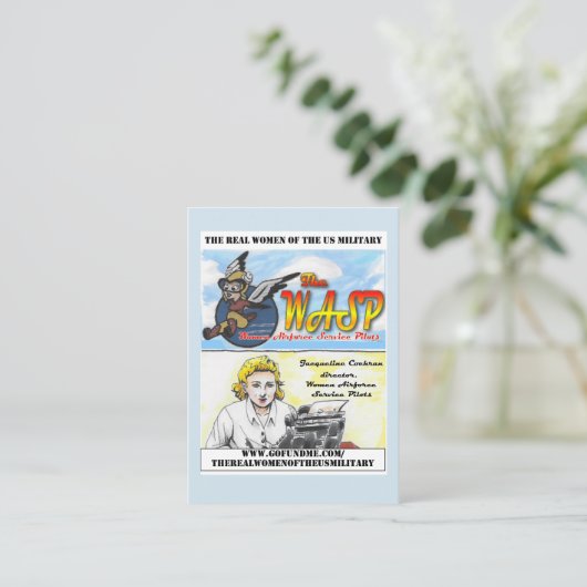 Die WESPE Jacqueline Cochran-Trading Card Visitenkarte (Stehend Vorderseite)