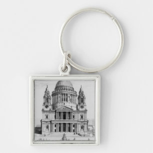 Die Westaussicht von St Paul Kathedrale Schlüsselanhänger