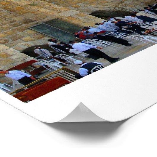 Die Western-Mauer in Jerusalem Poster (Ecke)