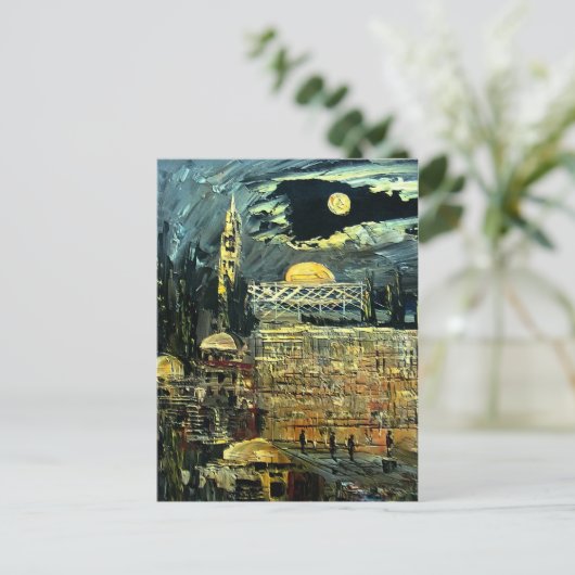 Die Western-Mauer in Jerusalem Postkarte (Stehend Vorderseite)