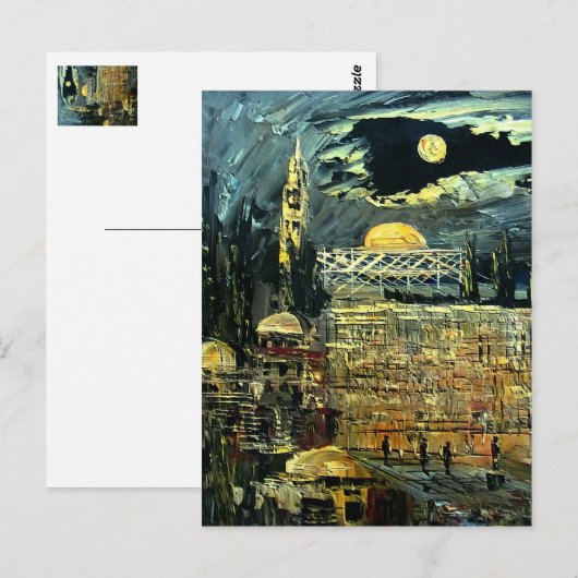 Die Western-Mauer in Jerusalem Postkarte (Vorne/Hinten)