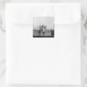 Die Westfront des Brighton-Pavillons Quadratischer Aufkleber (Tasche)