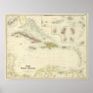 Die Westindischen Inseln Poster