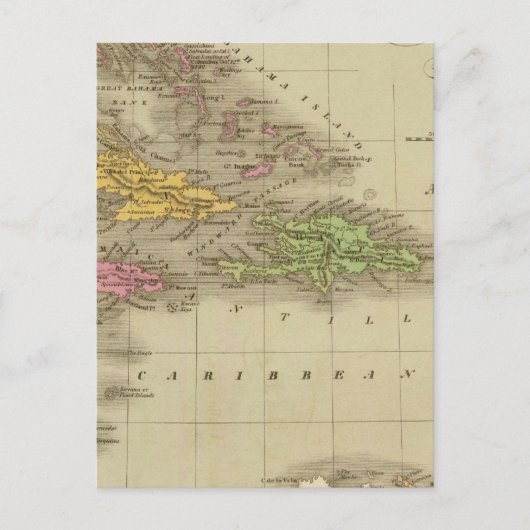 Die Westindischen Inseln Postkarte (Vorderseite)