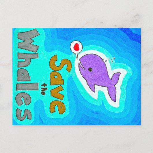 Die Whales-Postkarten gerettet Postkarte (Vorderseite)