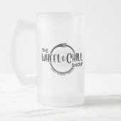 Die Wheel & Chill Show, Mattierte Tasse aus Glas, (Links)