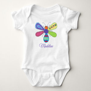 Die Whimsical Bug Art Liebe Schöne Insekten Baby Strampler
