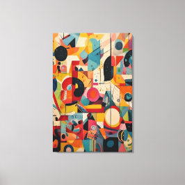 Die Whimsical Mid-Century-Abstrakt-Formen-Leinwand Leinwanddruck