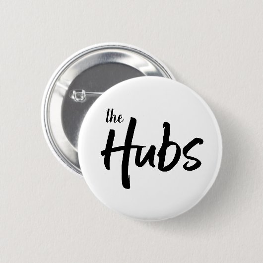 Die Whimsikale Typografie der Hubs für das Ehemann Button (Vorne & Hinten)