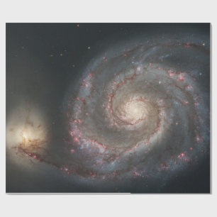 Die Whirlpool-Galaxie M51 & Begleiter im Weltraum Geschenkpapier