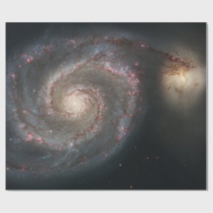 Die Whirlpool-Galaxie M51 und Begleiter im All Geschenkpapier