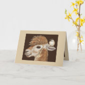 Die Whisperkarte Alpaca Karte (Gelbe Blume)