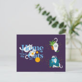 Die White Cat Illustration Zuhause ist der Ort, an Postkarte (Stehend Vorderseite)