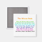 Die wiccan Rede Magnet (Vorderseite/Rückseite)