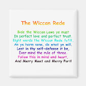 Die wiccan Rede Magnet (Vorne)