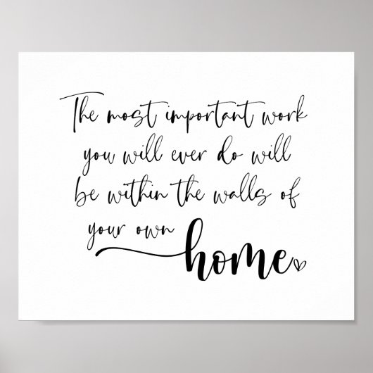 Die wichtigste Arbeit inspirierend Poster (Vorne)