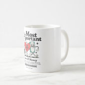 Die wichtigsten Dinge im Leben – Liebe & Geld Kaffeetasse (VorderseiteRechts)