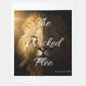 Die Wicked Flee Sprichwörter 28:1 KJV Fleecedecke (Vorderseite)