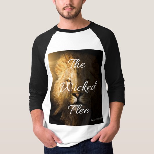 Die Wicked Flee Sprichwörter 28:1 KJV Men's 3/4 T-Shirt (Vorderseite)