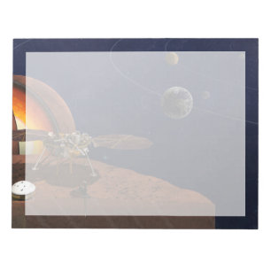 Die Wiedergeburt der Erkennungslander durch den Kü Notizblock