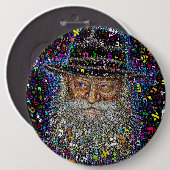 Die Wiedergeburt des Lubavitcher aus hebräischen B Button (Vorne & Hinten)