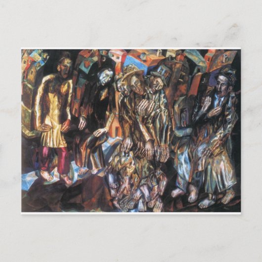 Die Wiedergeburt des Volkes durch Pavel Filonov Postkarte (Vorderseite)