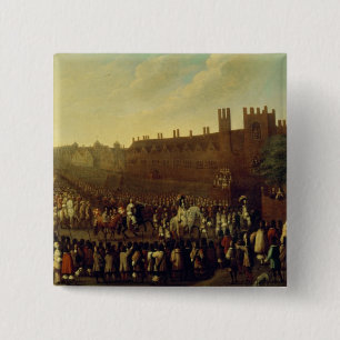 Die Wiederherstellung von Charles II bei Whitehall Button