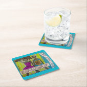 die wiederverwendbaren DIESE Küstenmotorschiffe Rechteckiger Pappuntersetzer (Vor Ort)