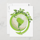 Die Wiederverwendung reduzieren Gerecycelt weltwei Postkarte (Vorne/Hinten)