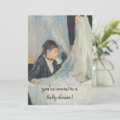 Die Wiege von Berthe Morisot, eine elegante Babydu Einladung (Stehend Vorderseite)