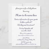 Die Wiege von Berthe Morisot, eine elegante Babydu Einladung (Rückseite)