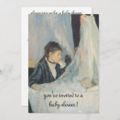 Die Wiege von Berthe Morisot, eine elegante Babydu Einladung (Vorne/Hinten)