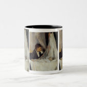 Die Wiege von Berthe Morisot Zweifarbige Tasse (Mittel)