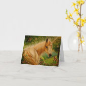 Die Wiese des Honigs - Einhorn Notecard Karte (Gelbe Blume)