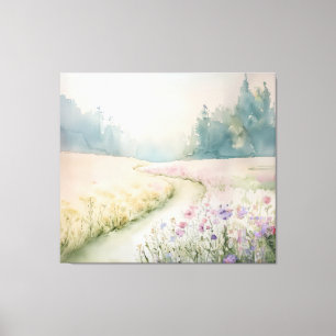 Die Wiese in der blühenden Leinwand Mauer Kunst