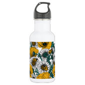 Die Wiese in Gelb Edelstahlflasche (Vorderseite)