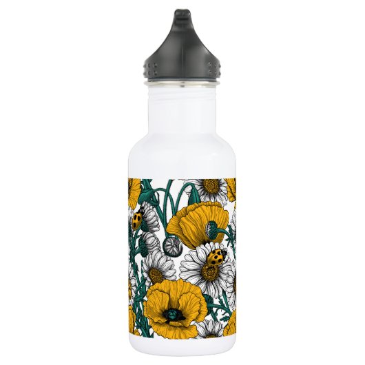 Die Wiese in Gelb Edelstahlflasche (Rechts)