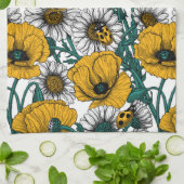 Die Wiese in Gelb Geschirrtuch (Gefaltet)