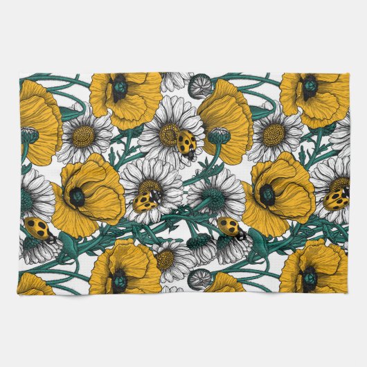 Die Wiese in Gelb Geschirrtuch (Horizontal)