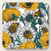 Die Wiese in Gelb Getränkeuntersetzer (Vorderseite)