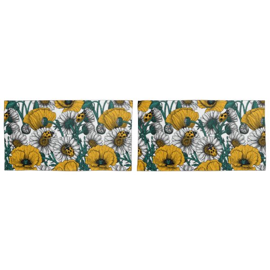 Die Wiese in Gelb Kissenbezug (Vorderseite-Set)