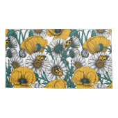 Die Wiese in Gelb Kissenbezug (Rückseite-Links)